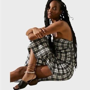 Free People Brandie Plaid Midi Dress